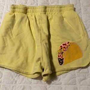 Queen of Sparkles Yellow Sequin Taco Shorts – Size Large
